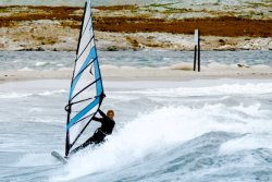 Langebaan - South Africa. Windsurf action.